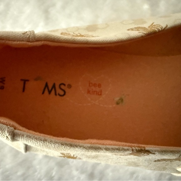 Toms Women’s Birch Foil Bumble Bee Apargata Slip On Shoes 9 limited Edition - Picture 8 of 9
